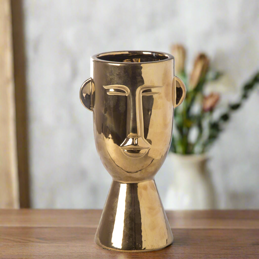 Monari Head Pot with Flared Base (Set of 2)