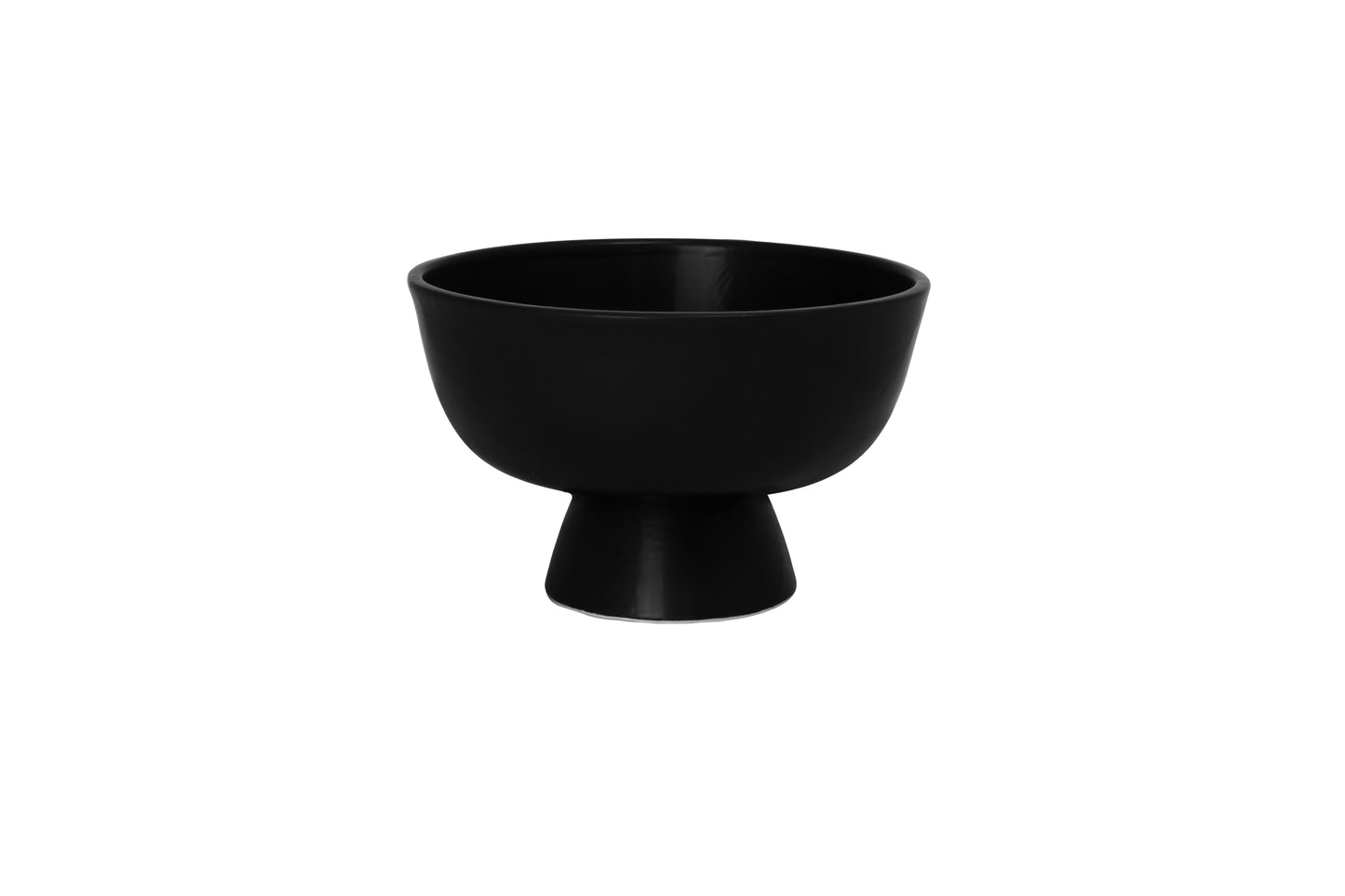 Ceramic Pedestal Bowl Finish in Matt White and Matt Black
