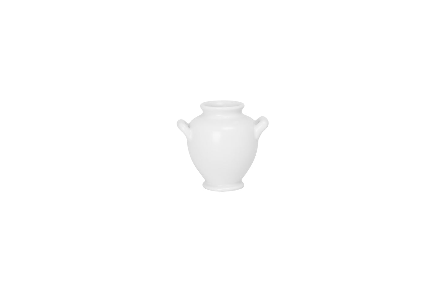 Ceramic Grecian Vase Matt White-5.00"H