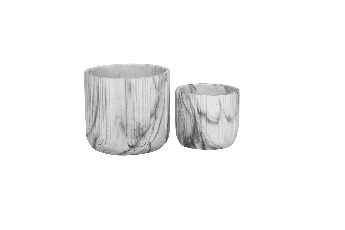 Cement Round Pot Coated Finish-5.75"H