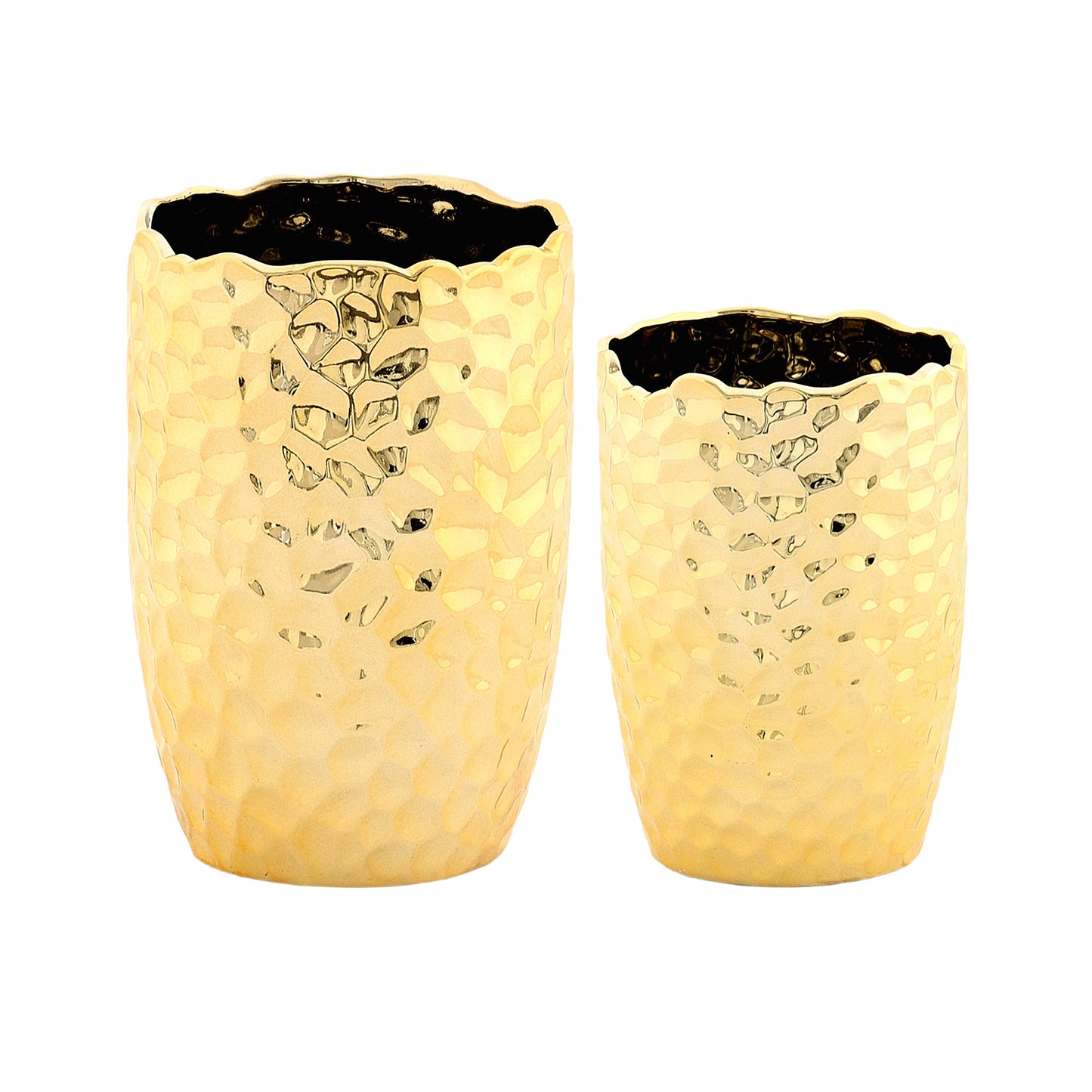 Andrea Ceramic Round Vase Set (Set of 2)