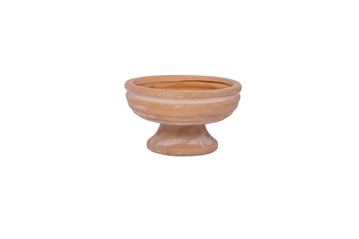 Terecotta Round Urn Finish Wash