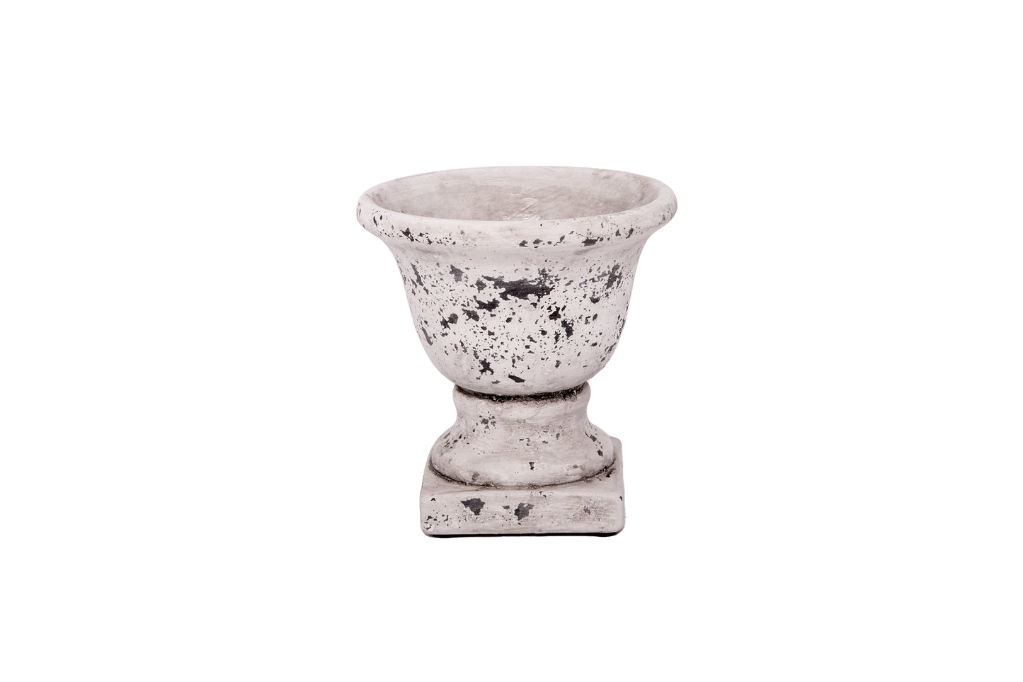 Terracotta Round Urn LG Distressed Cement