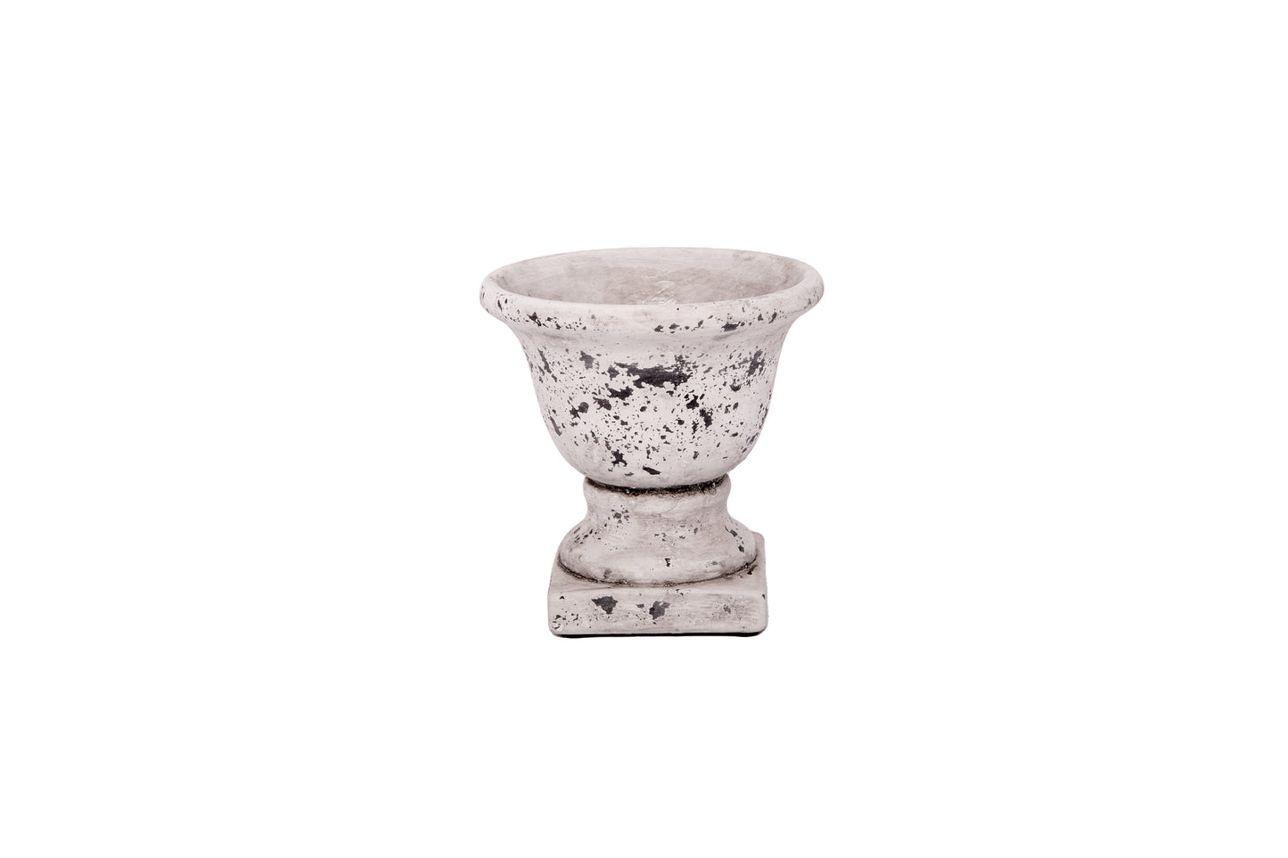 Terracotta Round Urn LG Distressed Cement