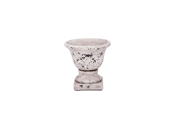 Terracotta Round Urn Distressed Cement