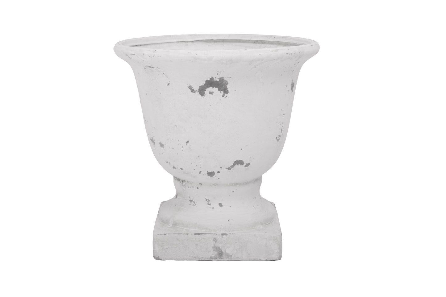 Terracotta Round Urn LG Distressed Cement
