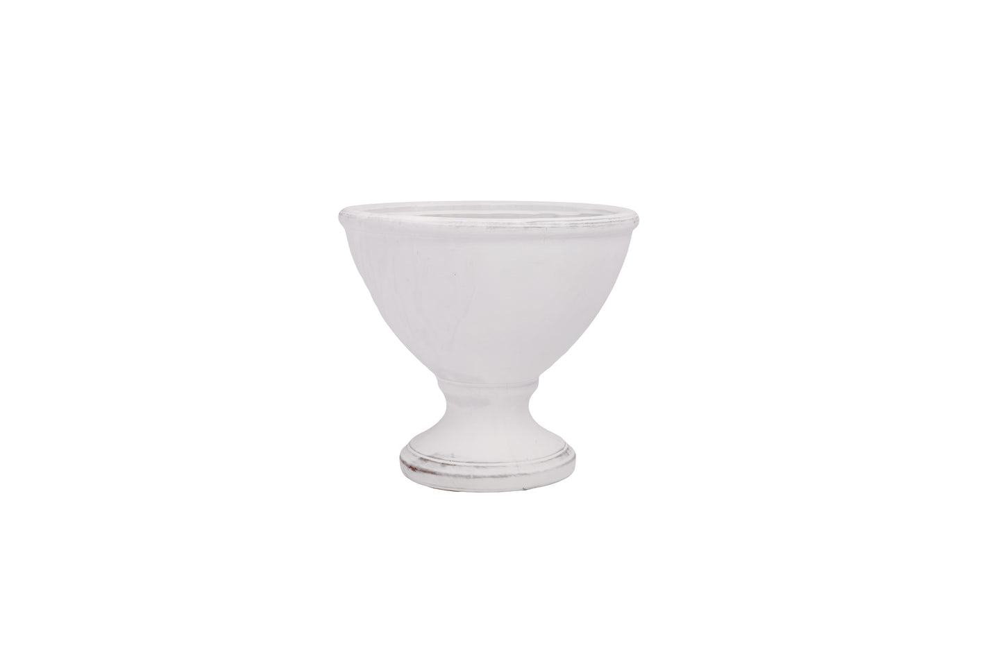 Terracotta Urn Planter White..8.00"x8.00"x7.00"H