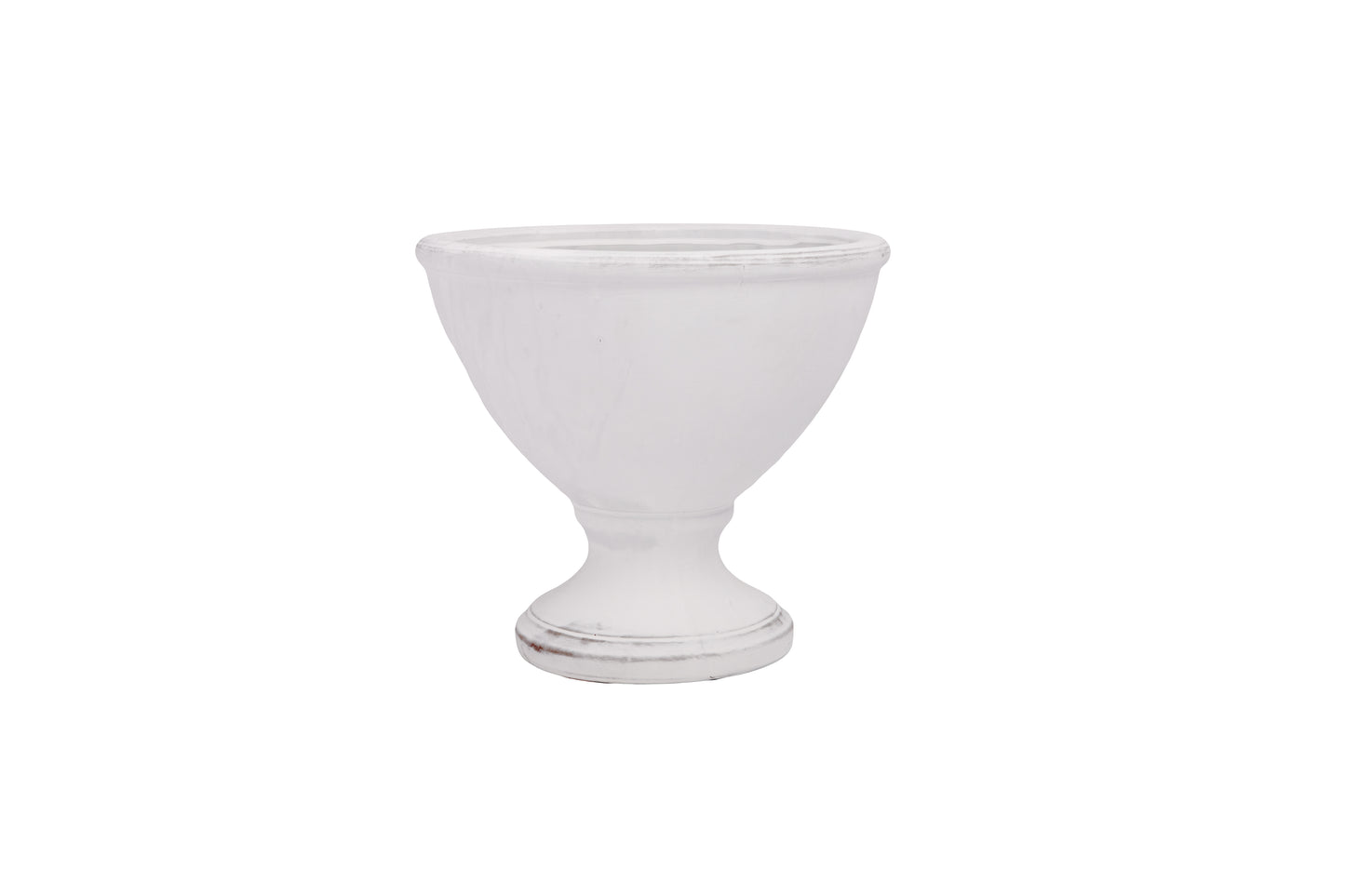 Terracotta Urn Planter White..9.75"x9.75"x9.00"H