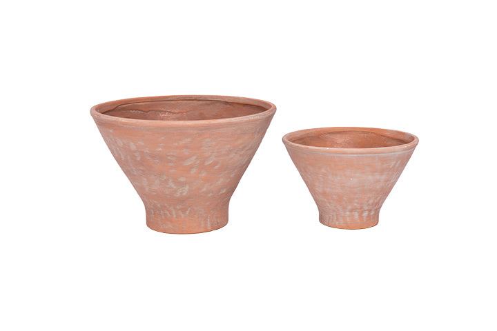 Vega Terracotta Cone Pot Set (Set of 2)