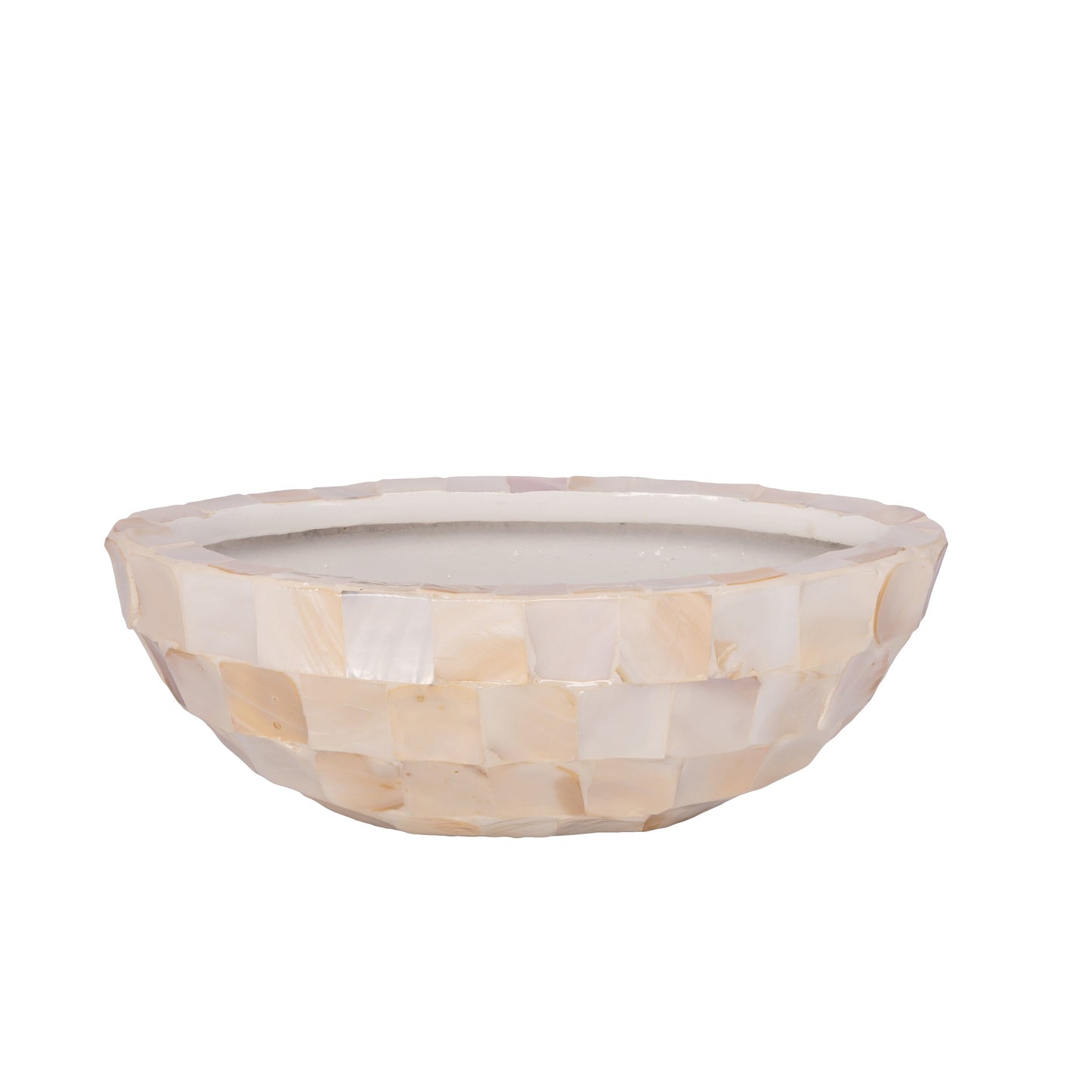 Capri Shell Planter Boat Shape Planter Finish Cream