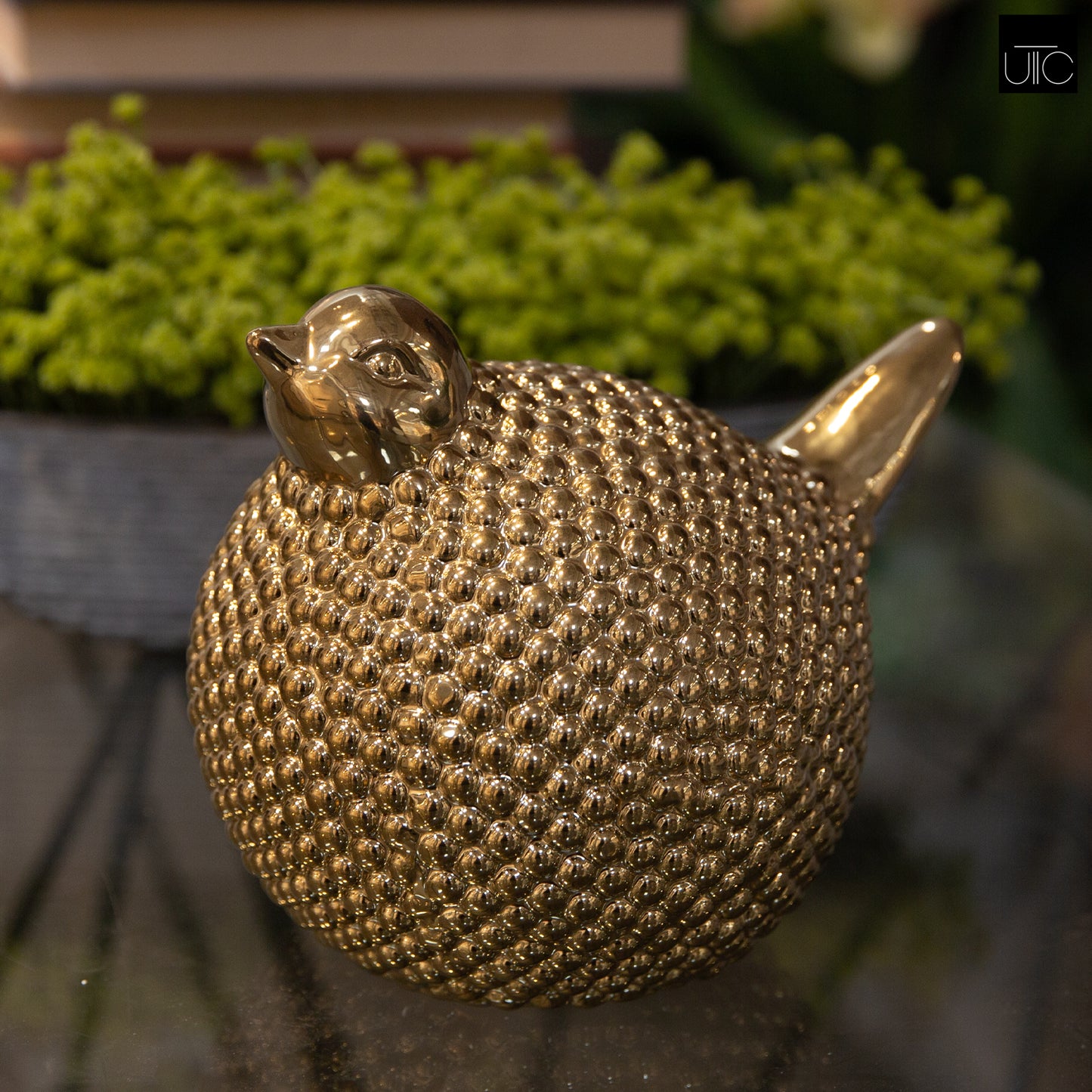 Ceramic Blubbery Bird Figurine Gloss Finish
