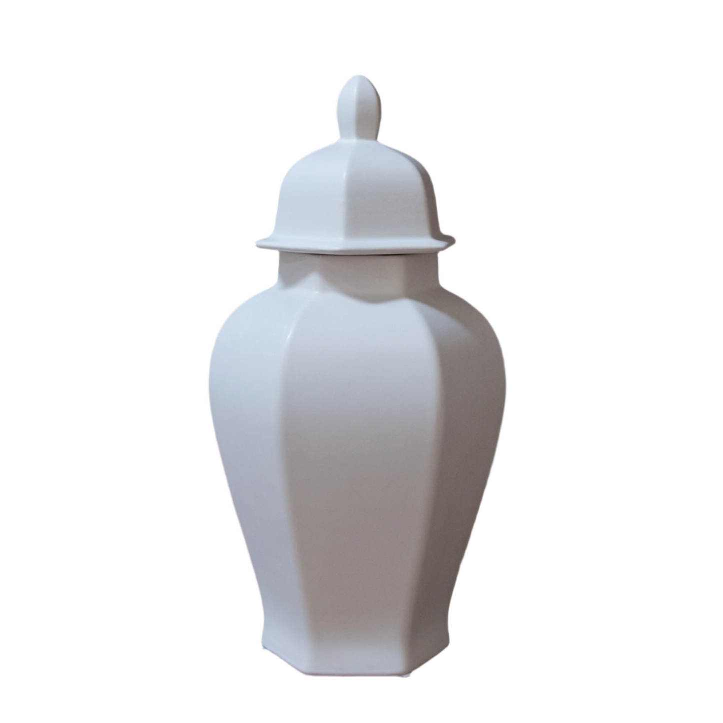 Rouve Hexagon Ceramic Temple Jar with Gloss Finish