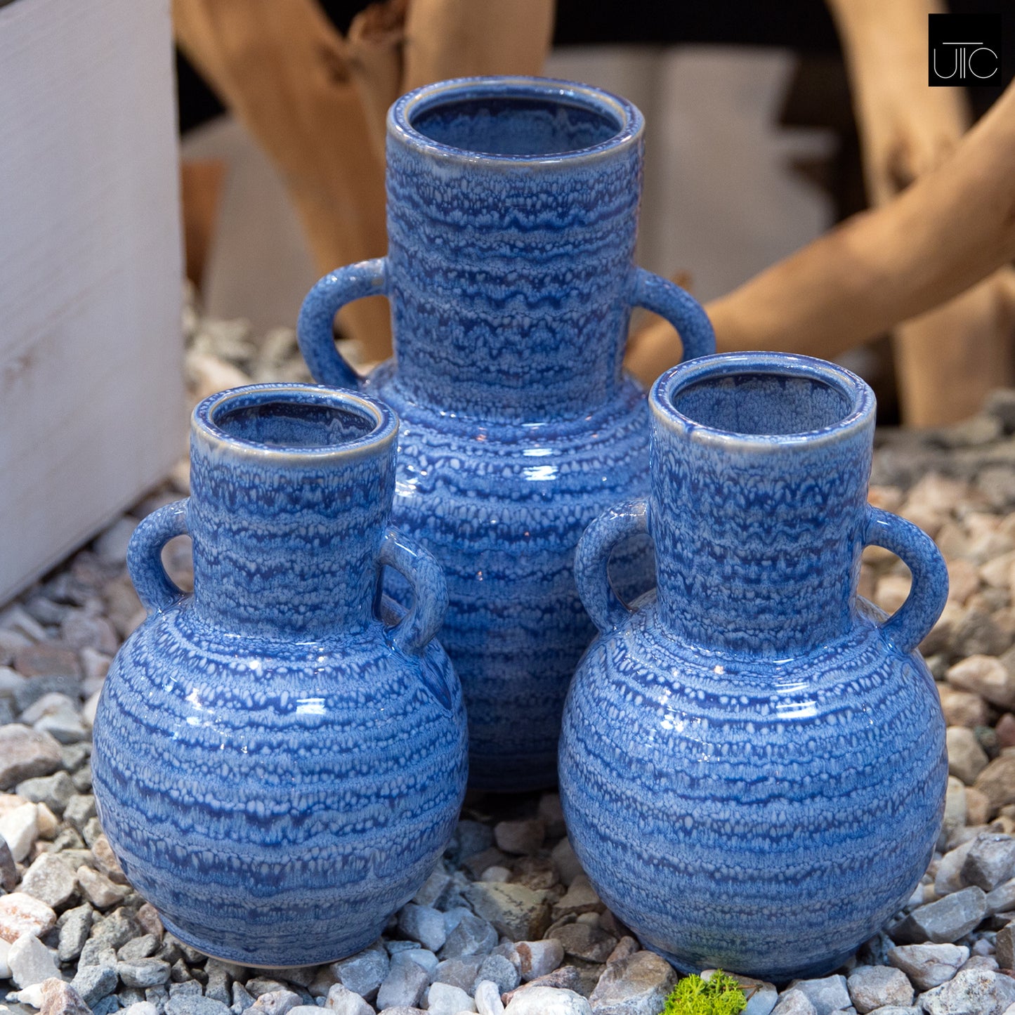 Arvenne Blue Ceramic Vase