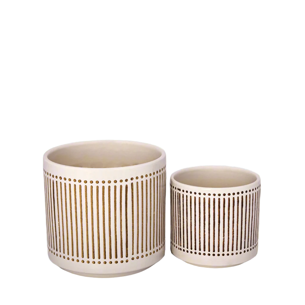 Kessler Ribbed Planter Set (Set of 2)