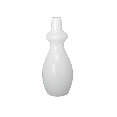 Kira Glossy White Ceramic Vase