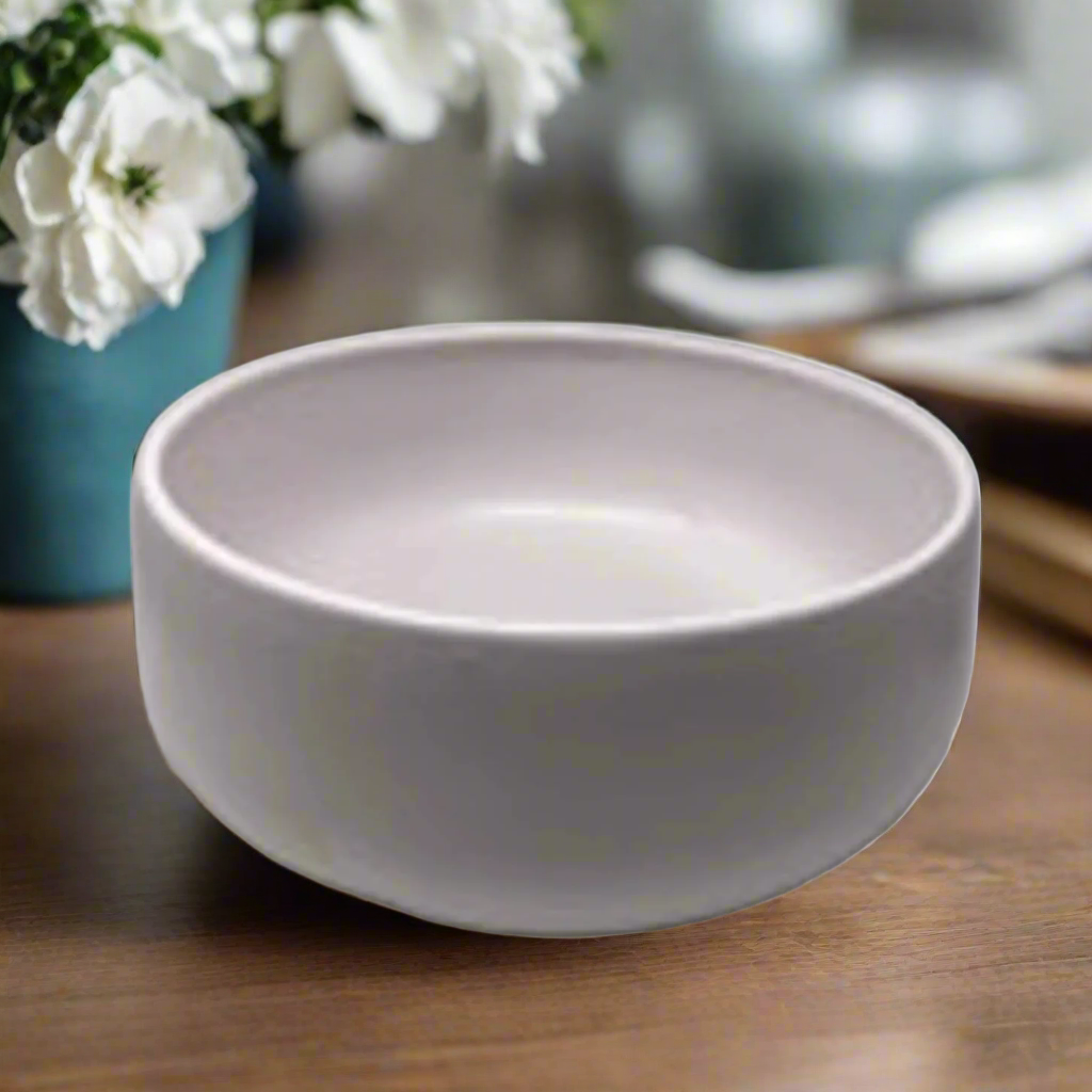 Zara Round Matte White Bowl