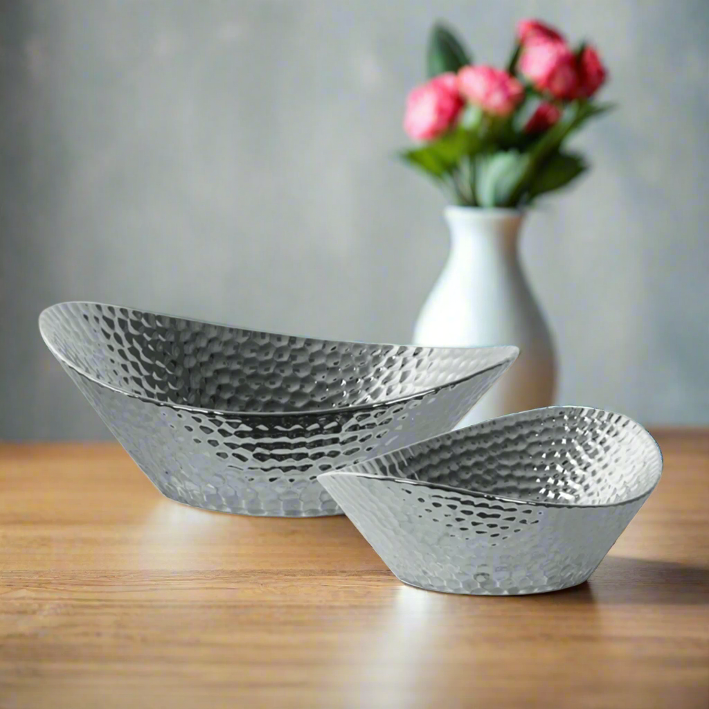 Reva Ceramic 2-Piece Oval Bowl Set