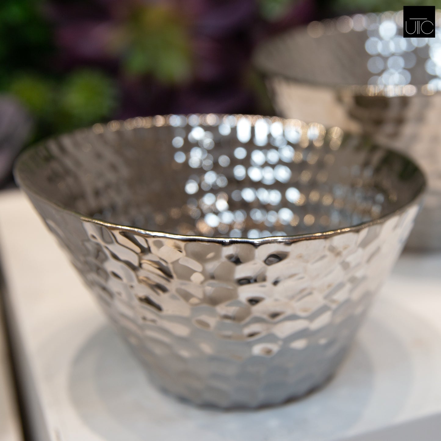 Porcelain Bowl Polished Chrome Finish-6"H