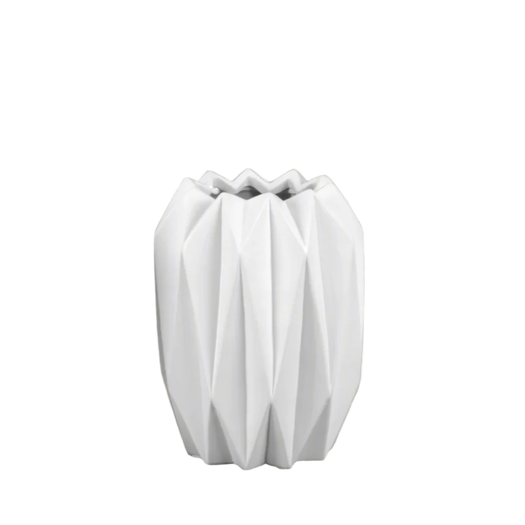 Feryn Ribbed Ceramic Vase