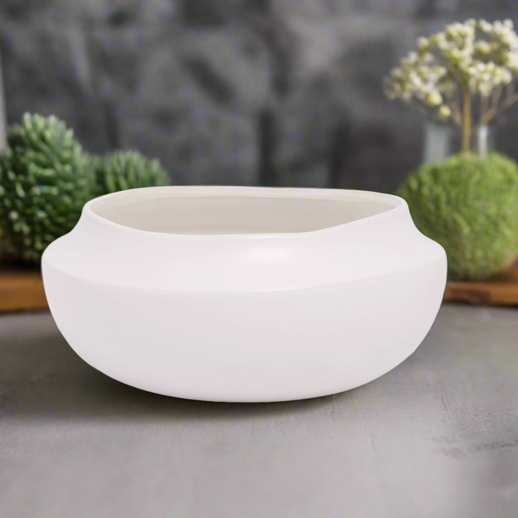 Ceramic Bowl Finish in Matte White - 5.50"H