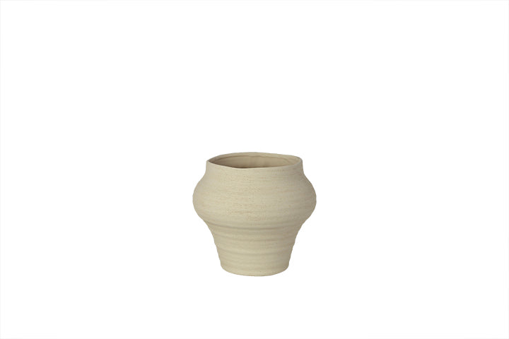 Ceramic Bulbous Vase With Flared Rim