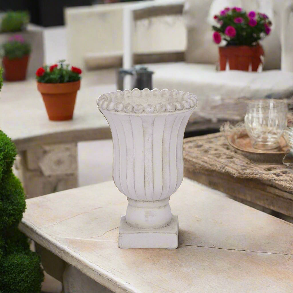 Lenora Cement Urn Planter