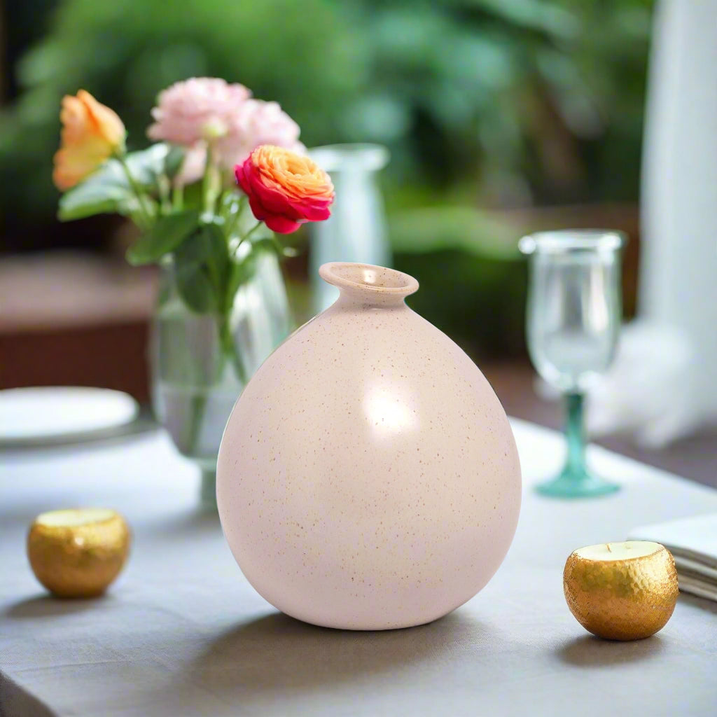 Macie Sculptural Textured Ceramic Vase