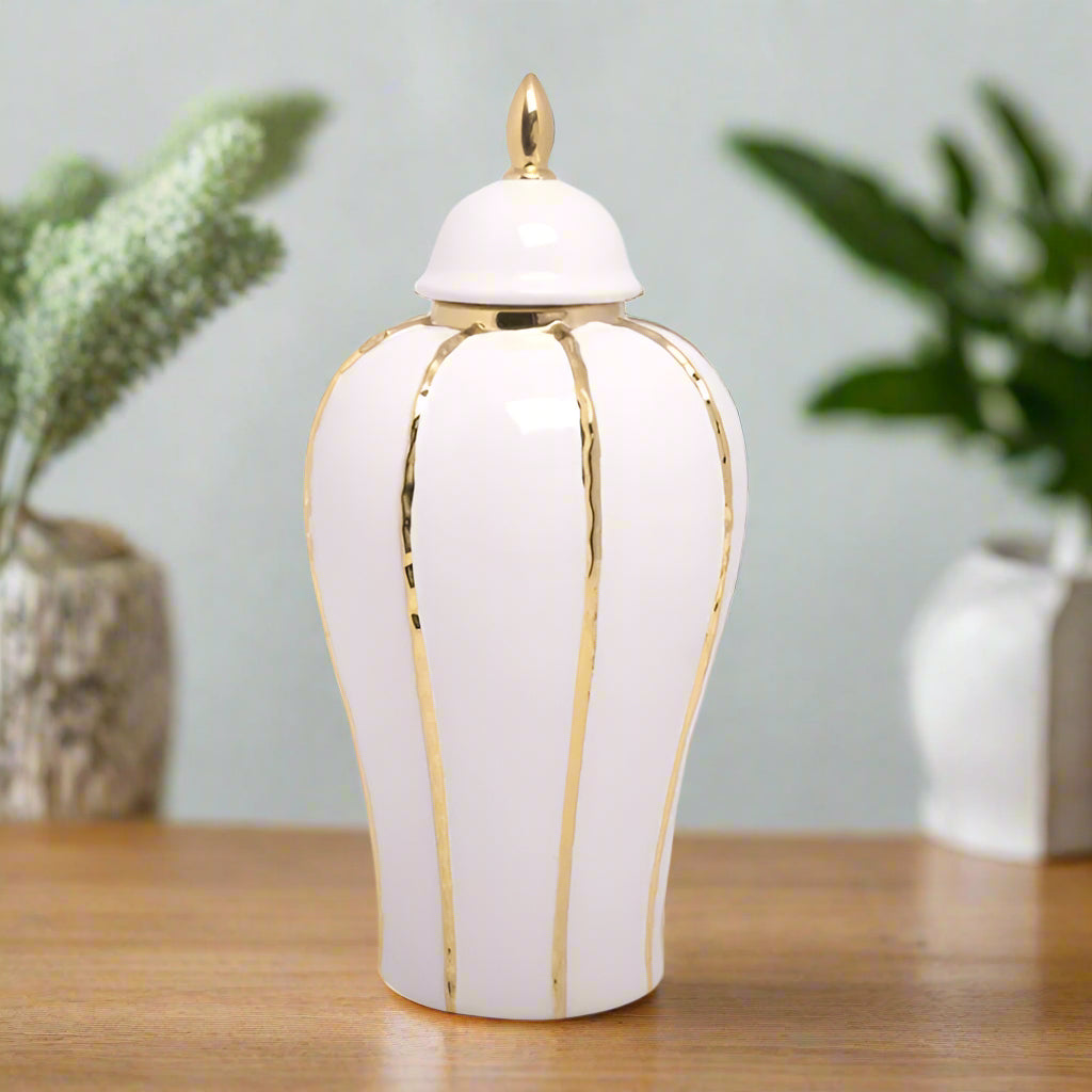 Velora Ceramic Round Temple Jar