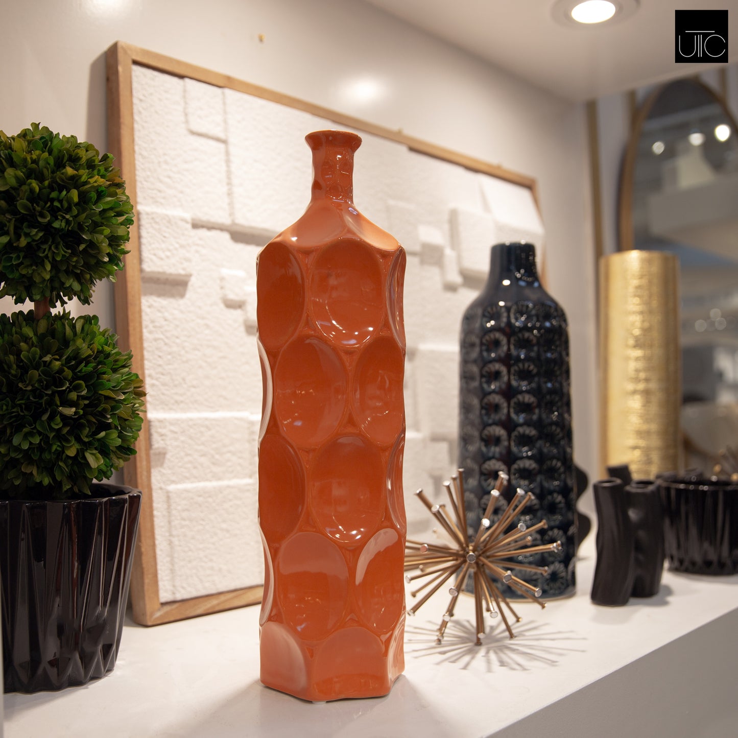 Brionne Dimpled Ceramic Vase