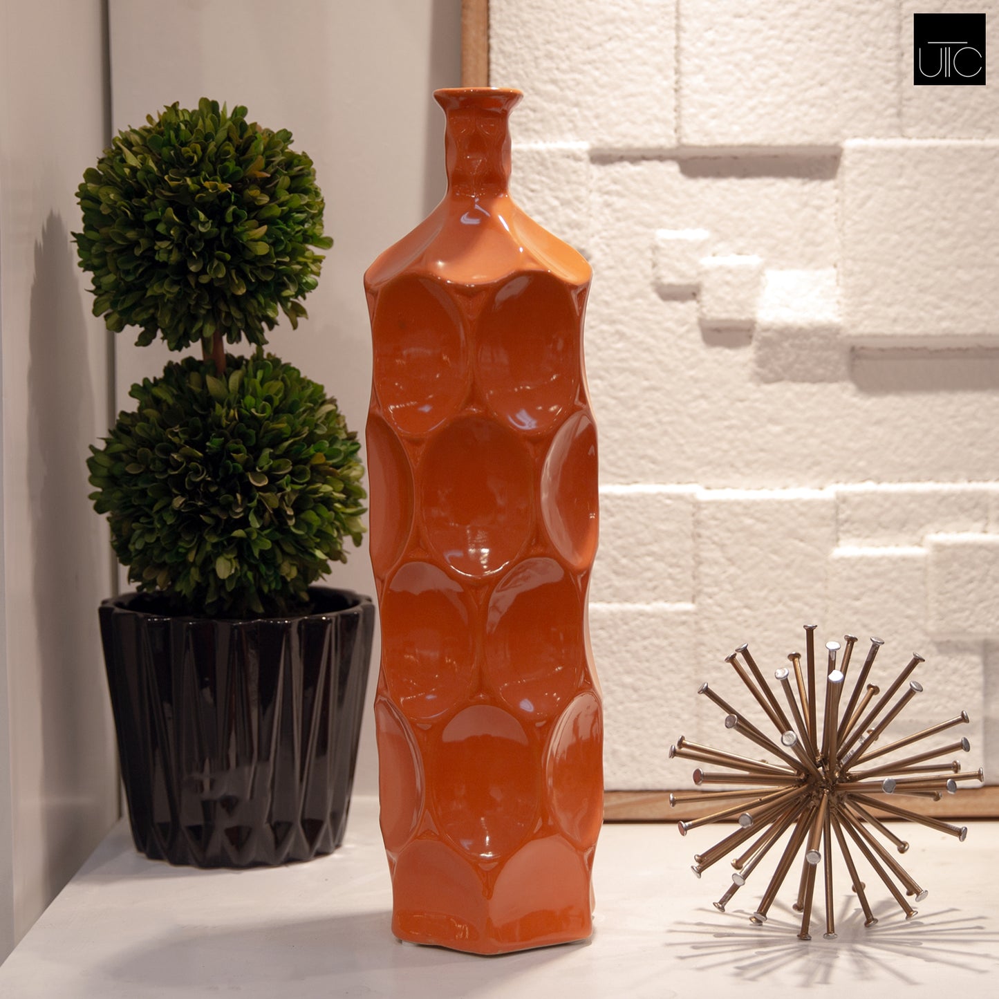 Brionne Dimpled Ceramic Vase
