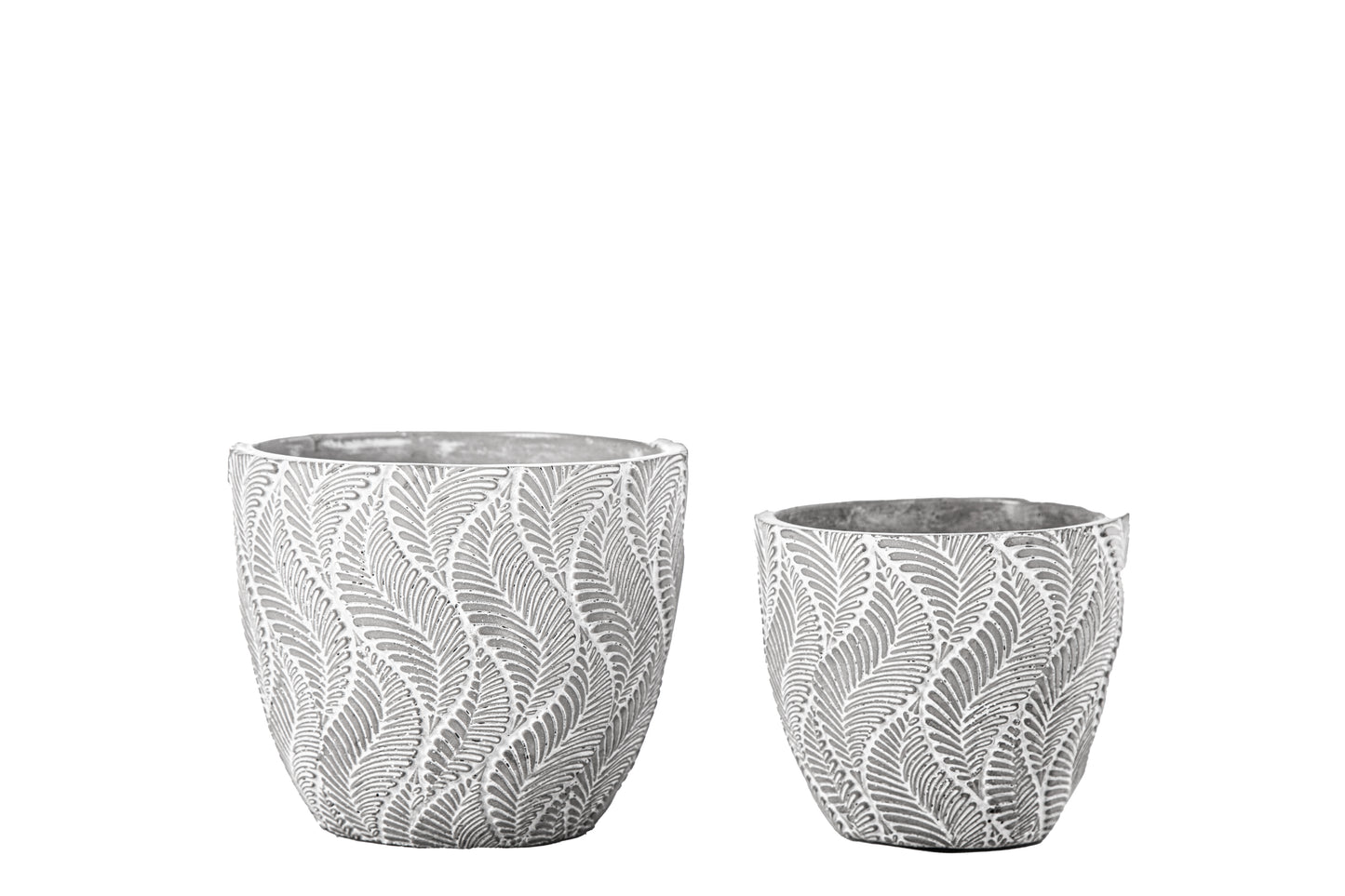 Cement Round Pot Washed Concrete Finish Gray-5.00"H -46