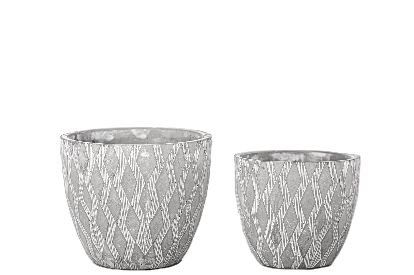 Cement Round Pot Washed Concrete Finish Gray-5.00"H -49