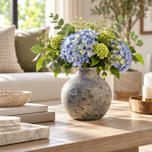 Esme Honeycomb Textured Ceramic Vase