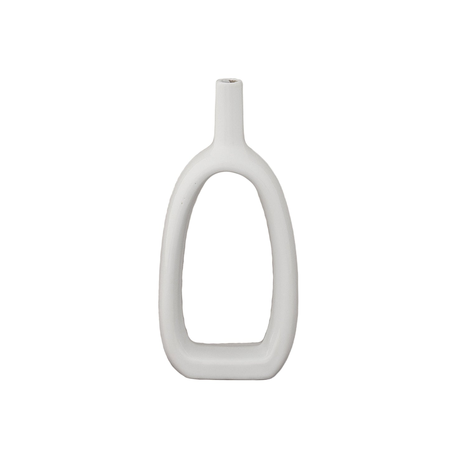 Allegra Ceramic Slim Oval Ring Vase