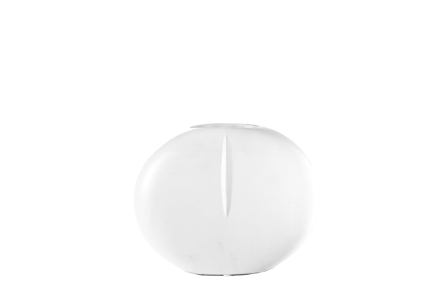 Ceramic Round Vase Matte Finish White-7.50"H -232