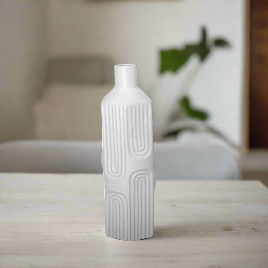 Ardelle Ceramic Square Bottle Vase