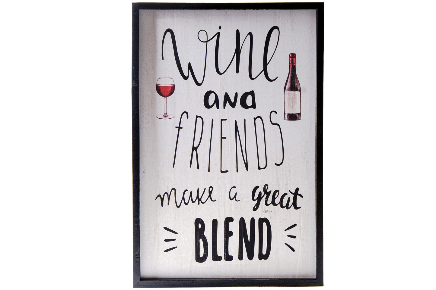 Wood Rectangle Wall Art Painted Finish White-23.50"H -359