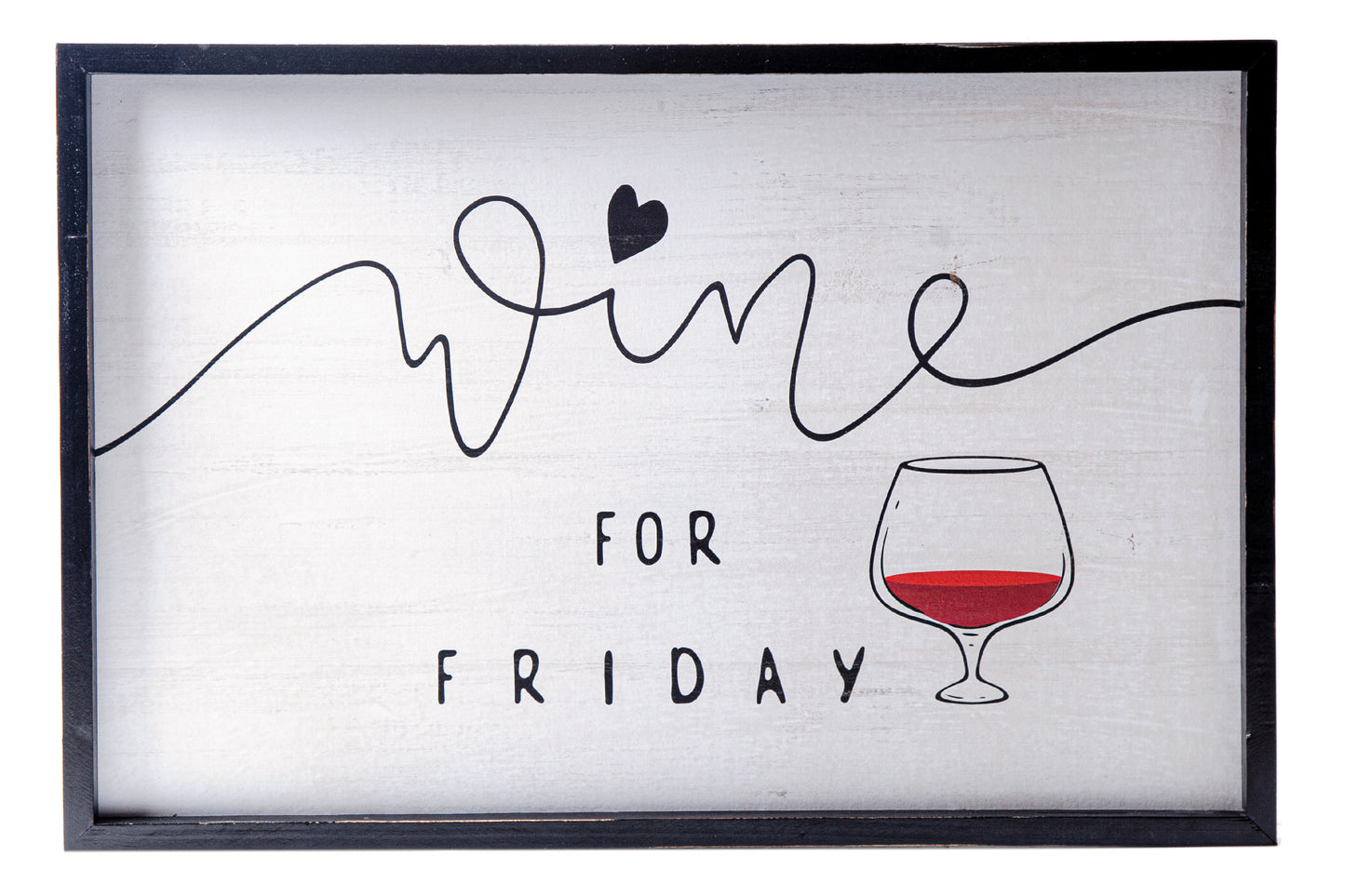 Wood Rectangle Wall Art Painted Finish White-15.75"H