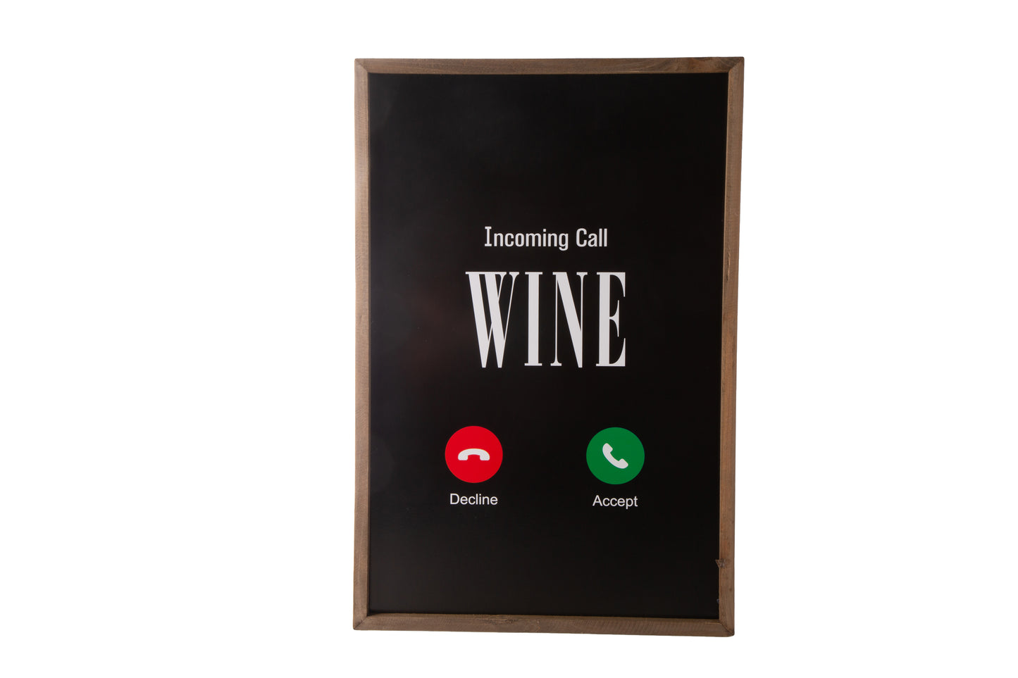 Wood Rectangle Wall Art Painted Finish Black-23.50"H -358