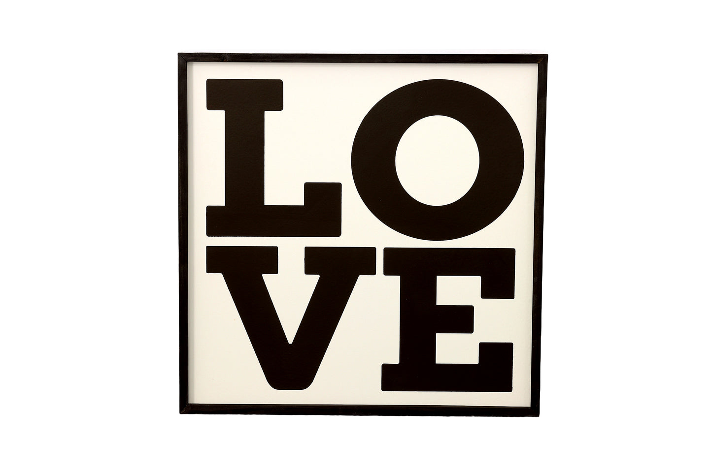 Wood Square Wall Art Painted Finish White-24.00"H