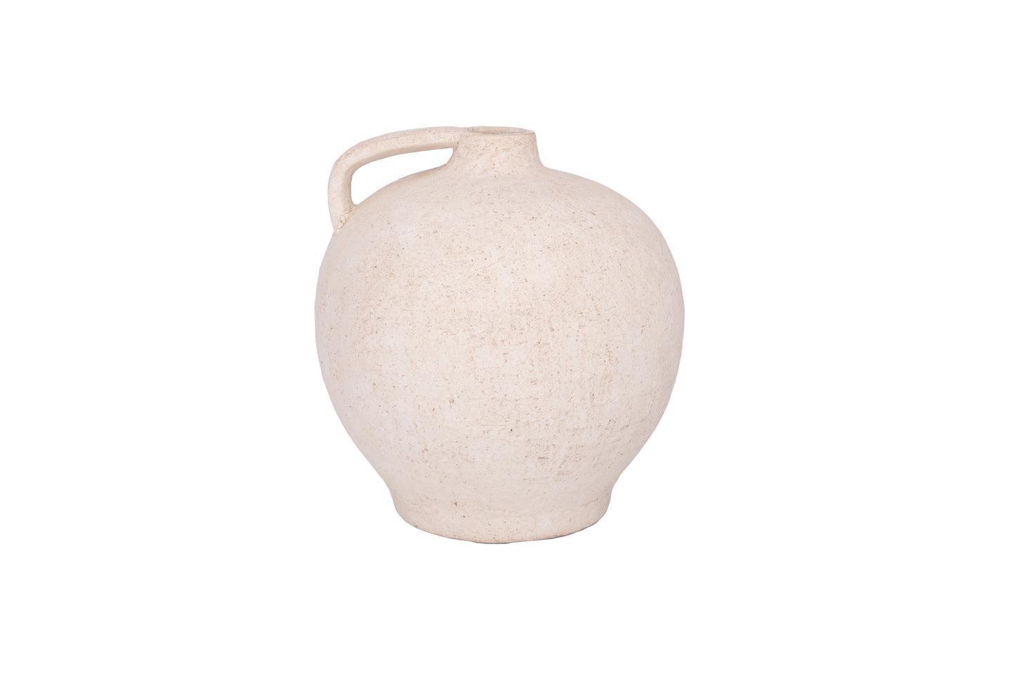Terracotta Vase Cream-11.75"H