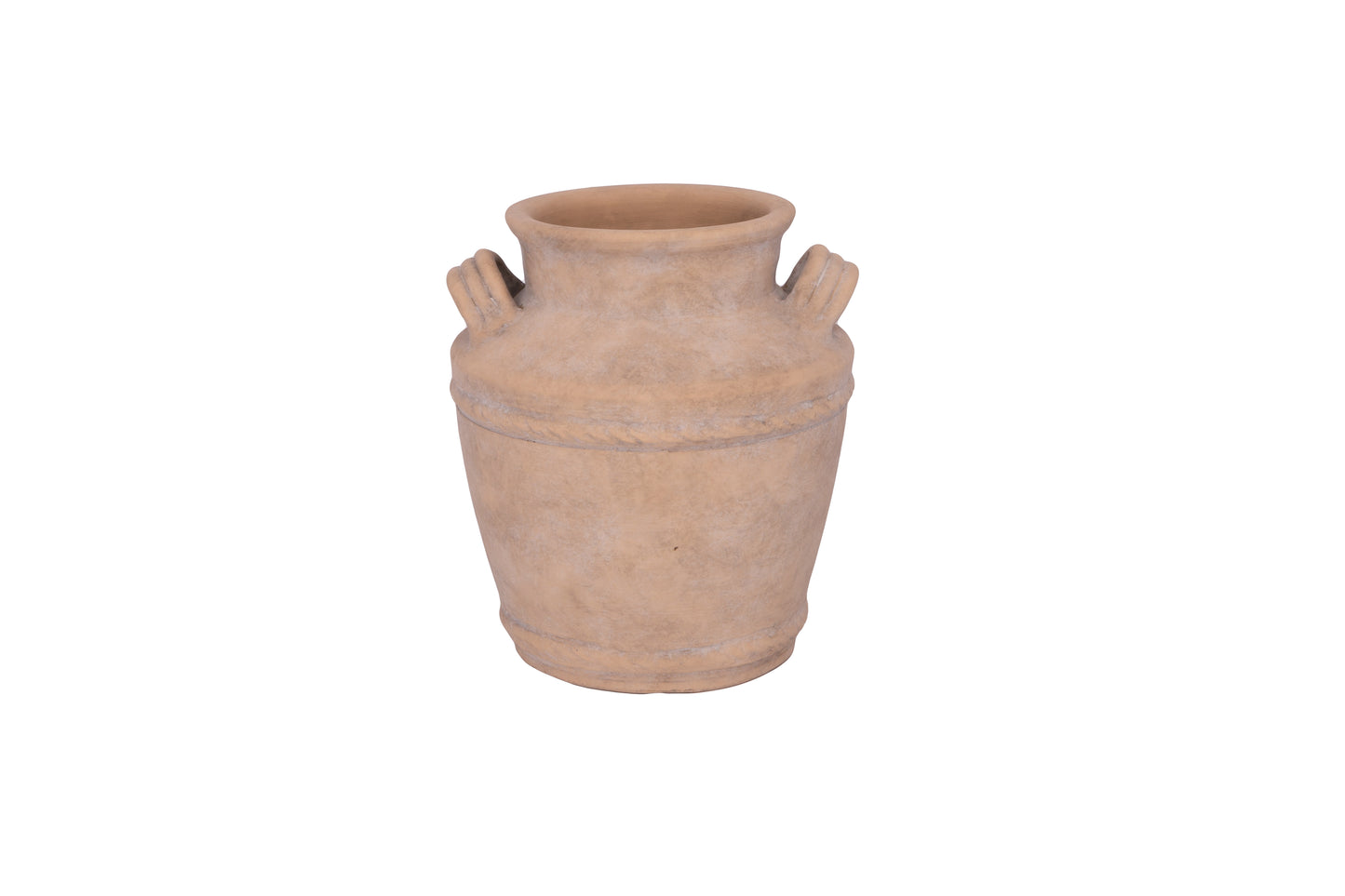 Terracotta Vase Cream-9.75"H