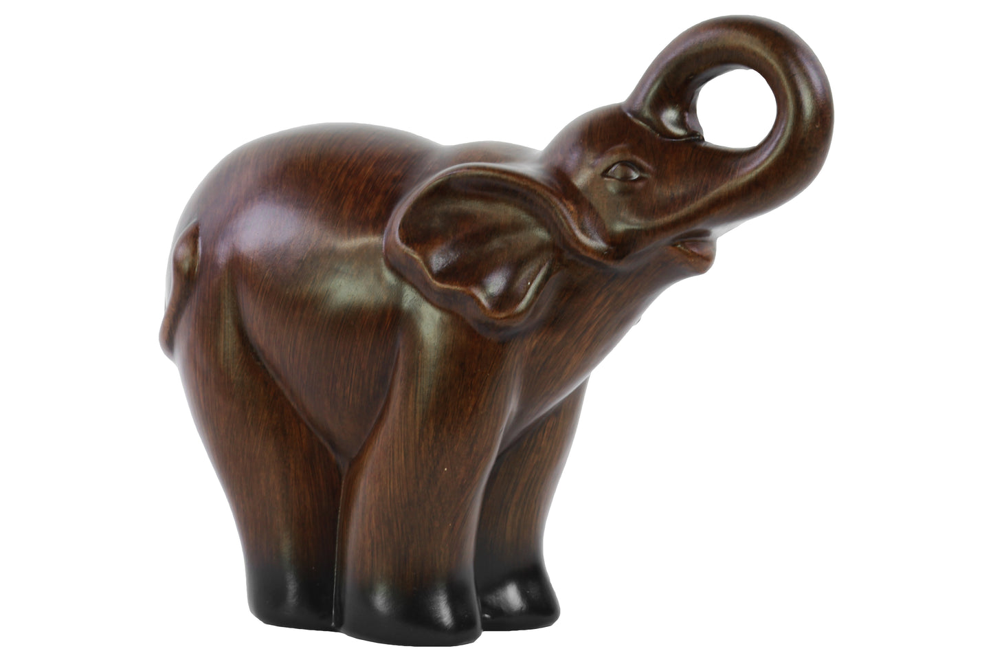 Ceramic Figurine Glaze Finish Brown 10.5"H