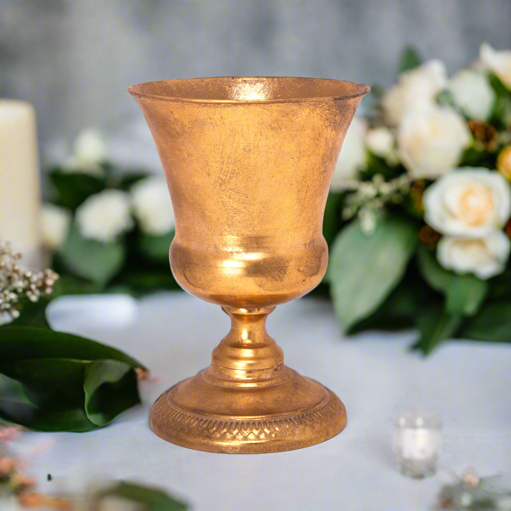 Alisson Golden Metal Planter