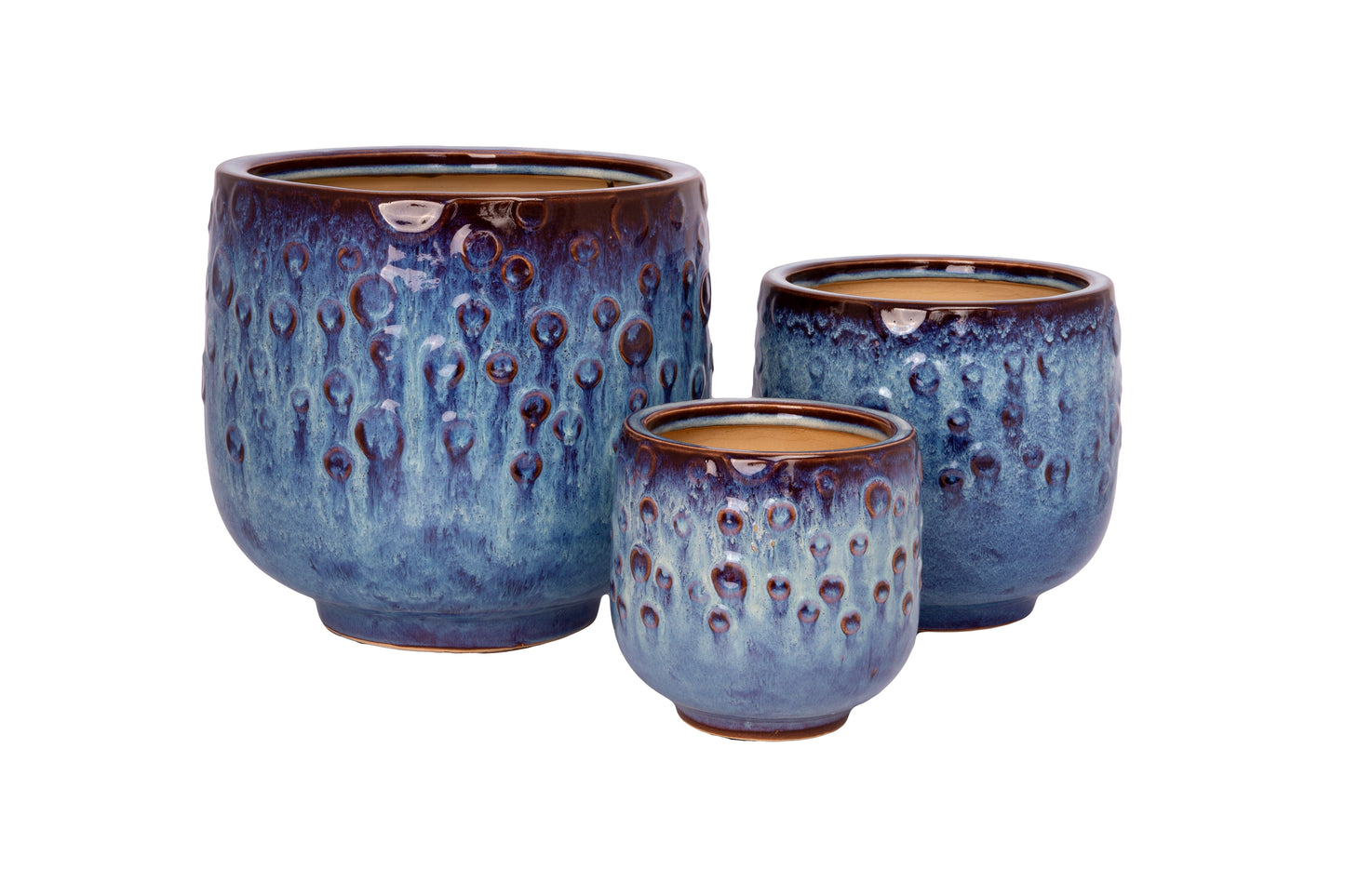 Aven Blossom Ceramic Planter Set (Set of 3)