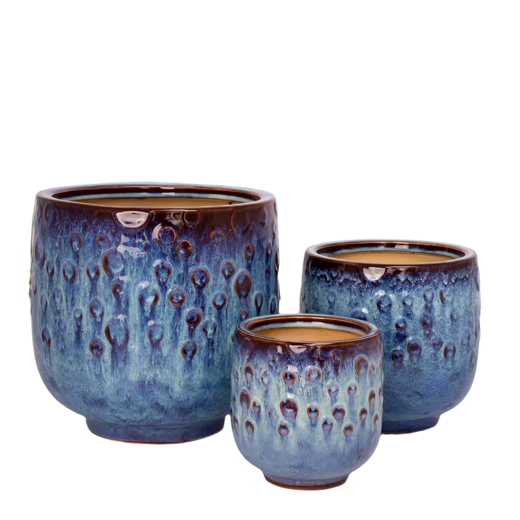 Aven Blossom Ceramic Planter Set (Set of 3)