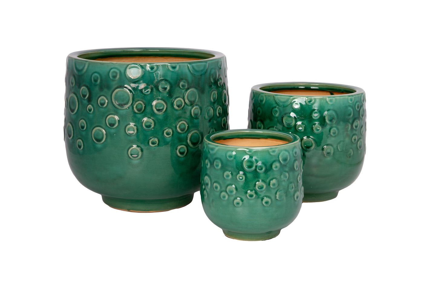 Aven Blossom Ceramic Planter Set (Set of 3)