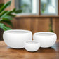 Noely White Fiberclay Planter Set (Set of 3)