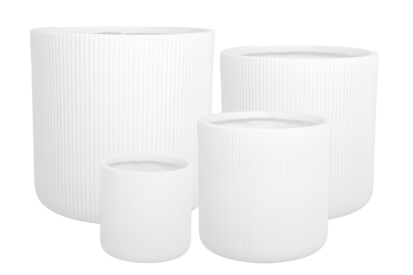 Fiberclay Planters Set of Four White