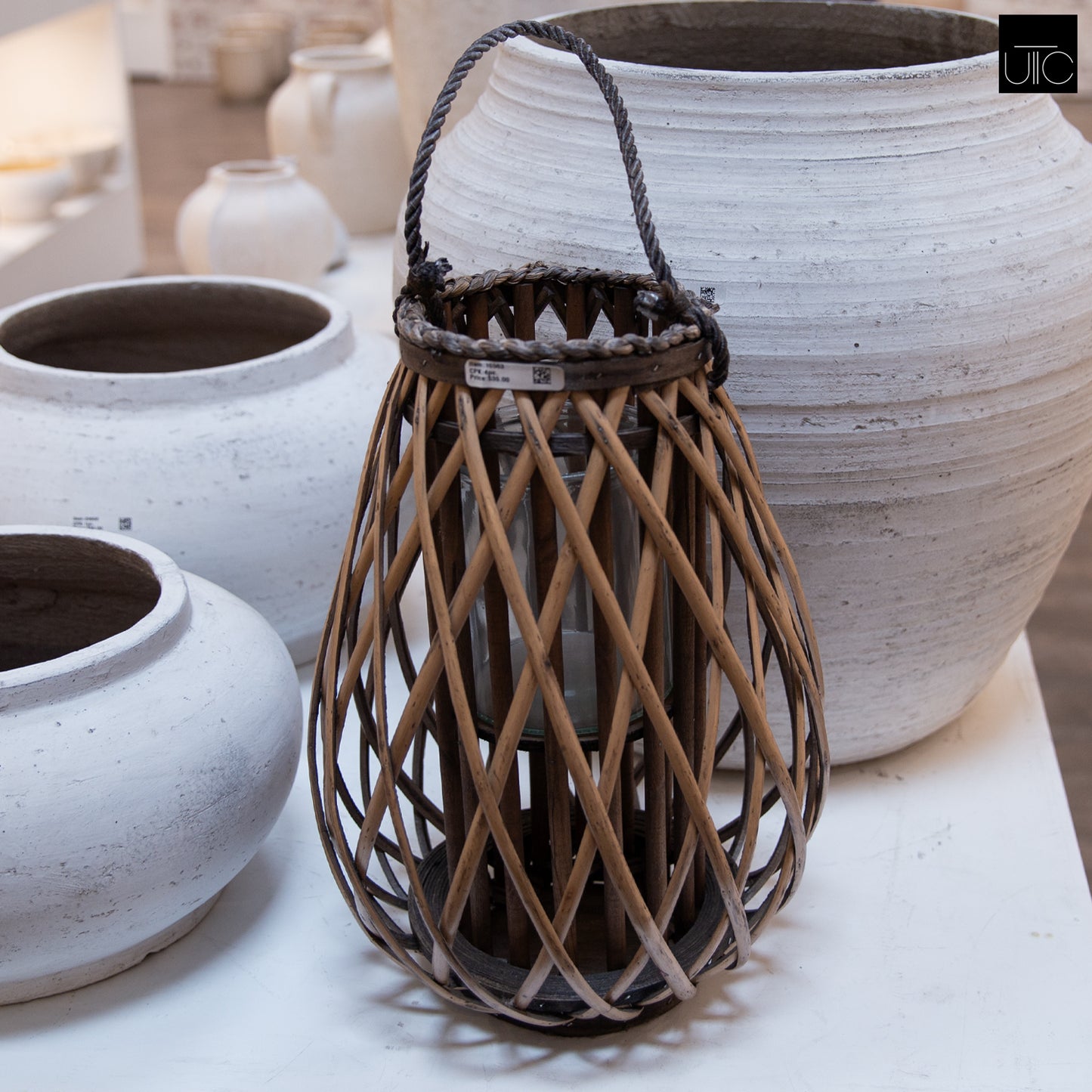 Bamboo Lantern Weathered Finish